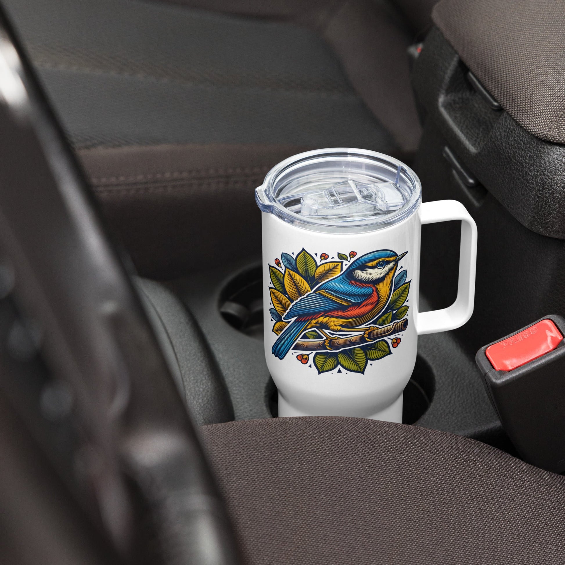 Bird IV Travel Mug With Handle (25 oz and 40 oz) - Travel Mug - Discovery Co.