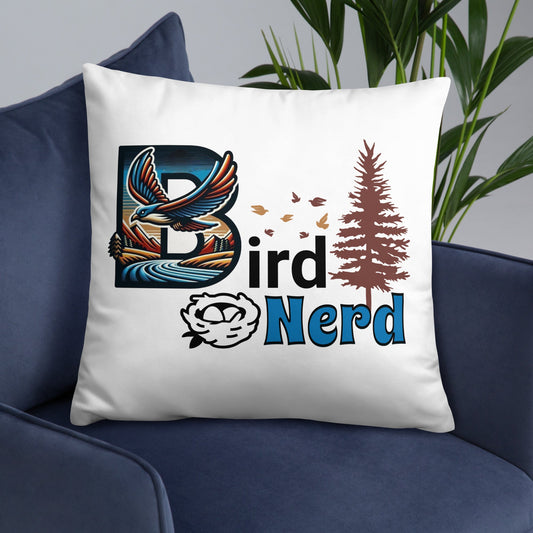 Bird Nerd II Basic Pillow - Pillows - Discovery Co.