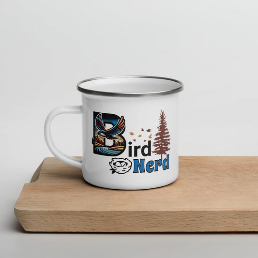 Bird Nerd II Enamel Mug - Mugs - Discovery Co.