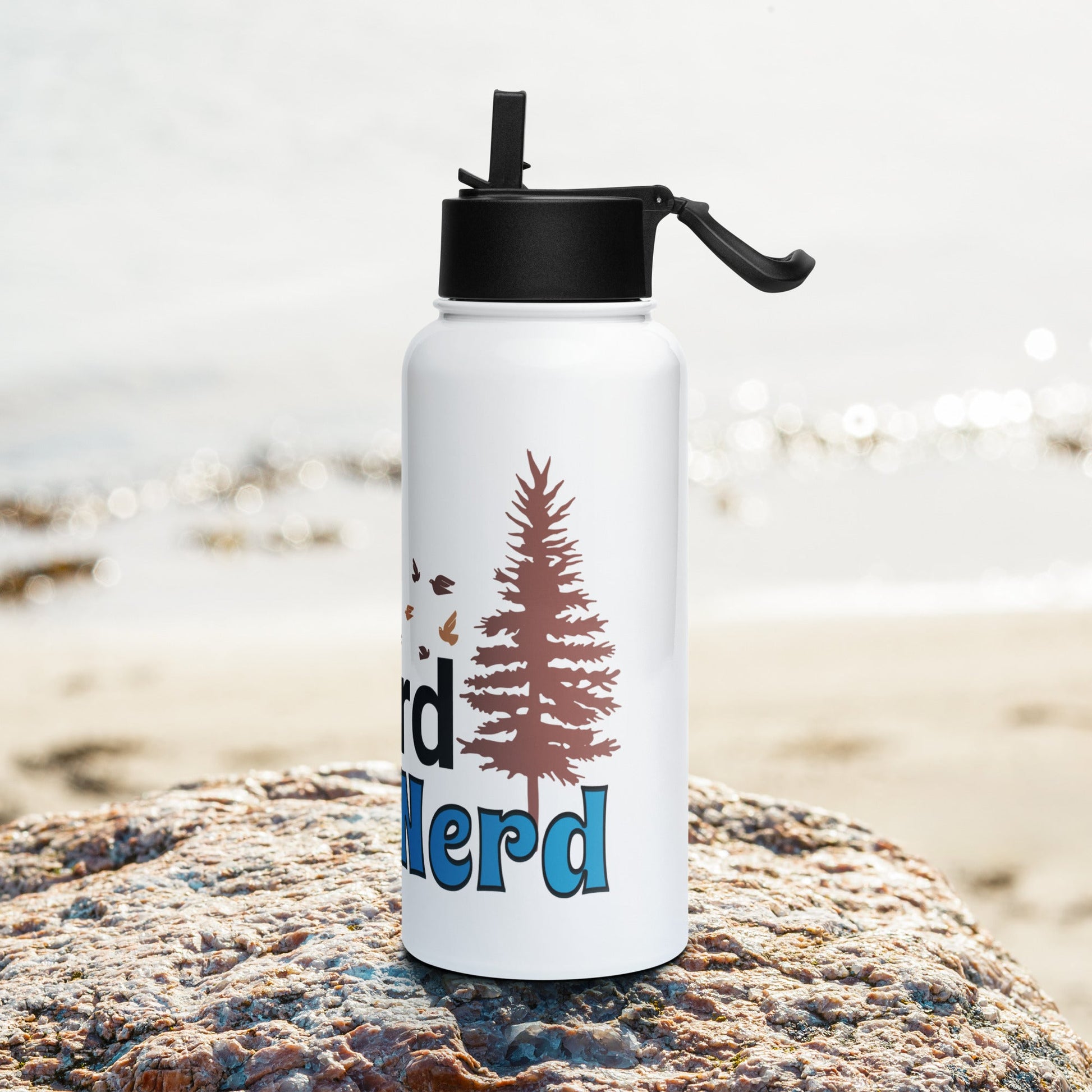 Bird Nerd II Stainless Steel Water Bottle With Straw Lid - Stainless Steel Water Bottle With Straw Lid - Discovery Co.