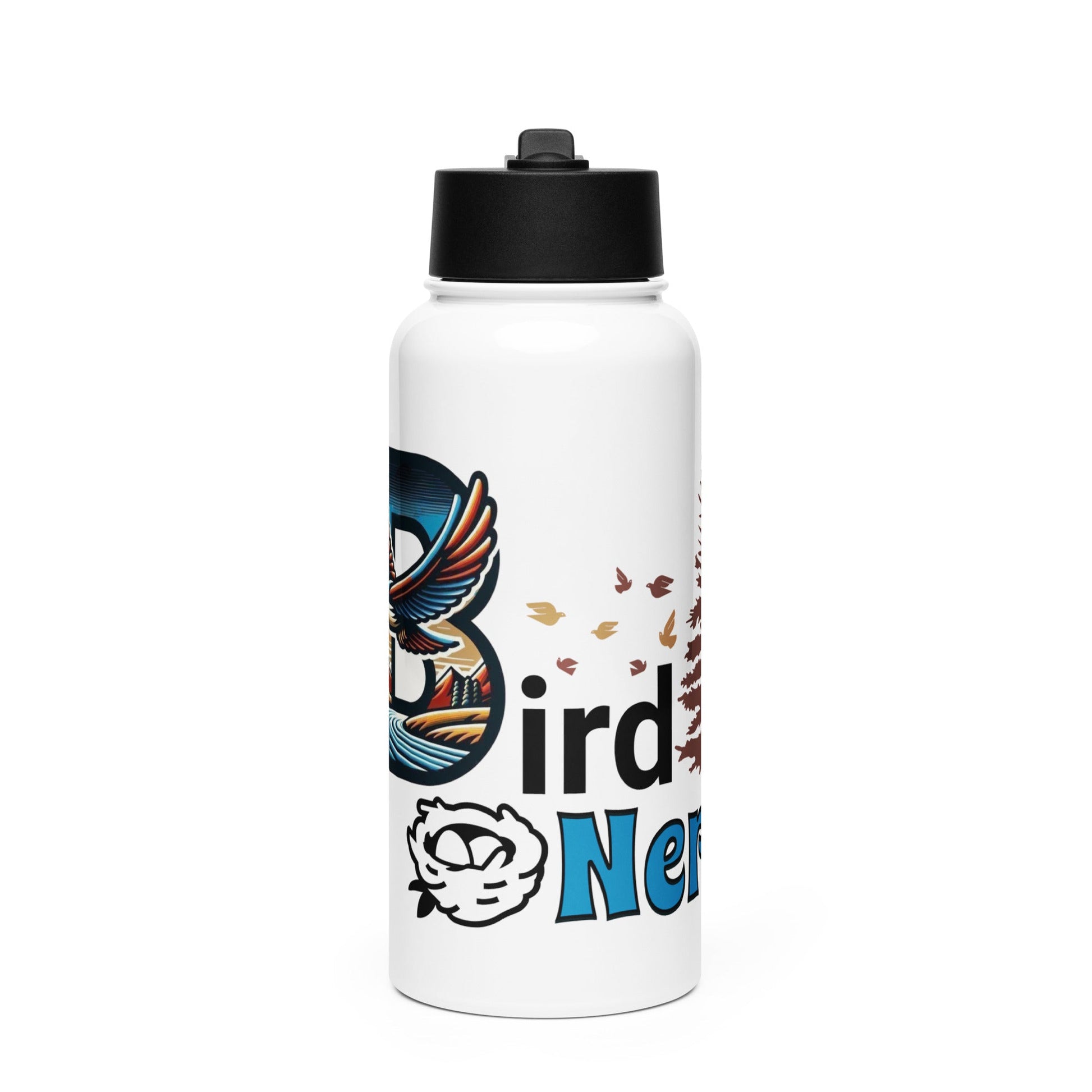 Bird Nerd II Stainless Steel Water Bottle With Straw Lid - Stainless Steel Water Bottle With Straw Lid - Discovery Co.