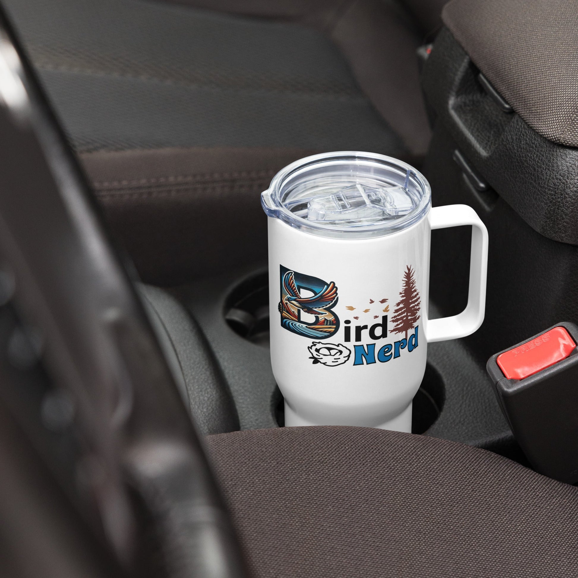 Bird Nerd II Travel Mug With Handle (25 oz and 40 oz) - Travel Mug - Discovery Co.