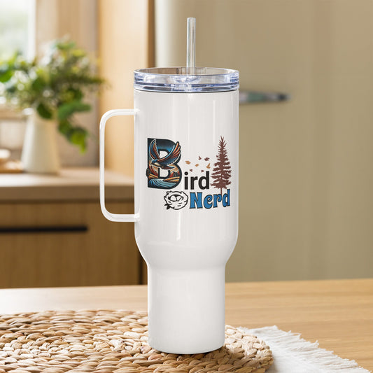 Bird Nerd II Travel Mug With Handle (25 oz and 40 oz) - Travel Mug - Discovery Co.