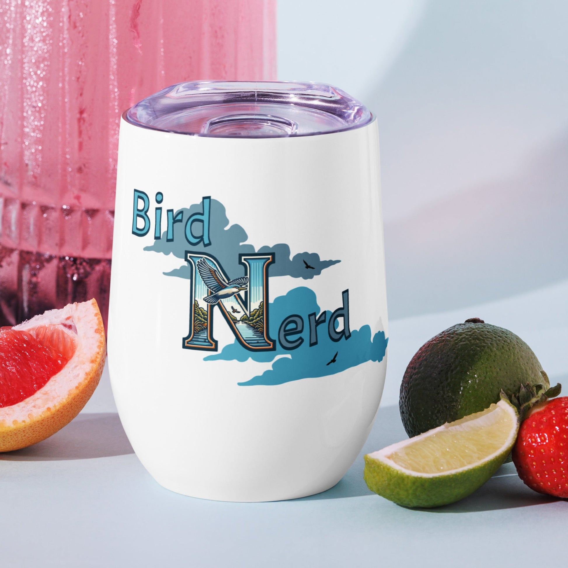 Bird Nerd Stainless Steel Wine Tumbler - Steel Tumbler - Discovery Co.