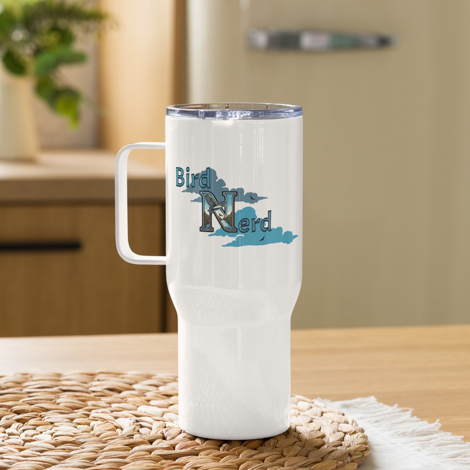 Bird Nerd Travel Mug With Handle (25 oz and 40 oz) - Travel Mug - Discovery Co.