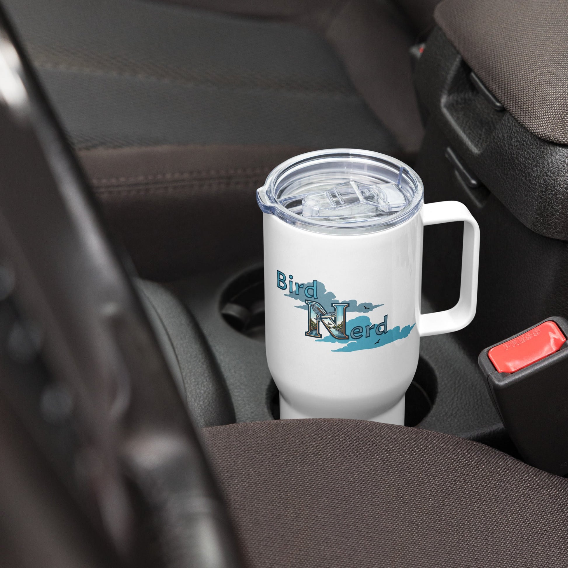 Bird Nerd Travel Mug With Handle (25 oz and 40 oz) - Travel Mug - Discovery Co.