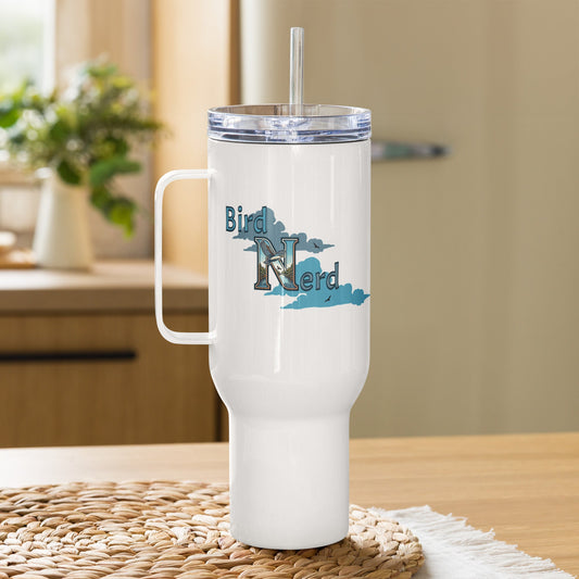 Bird Nerd Travel Mug With Handle (25 oz and 40 oz) - Travel Mug - Discovery Co.