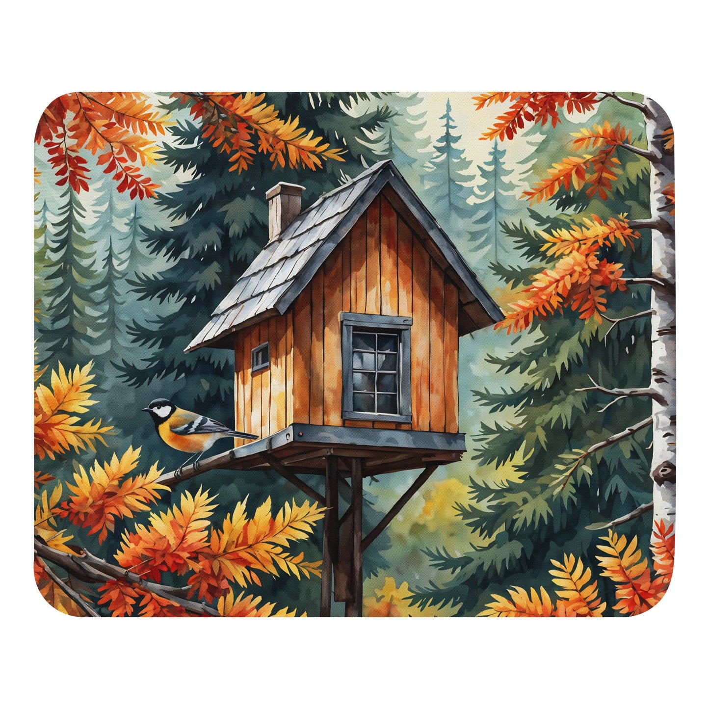 Bird On A Bird House Mouse Pad - Mouse Pads - Discovery Co.