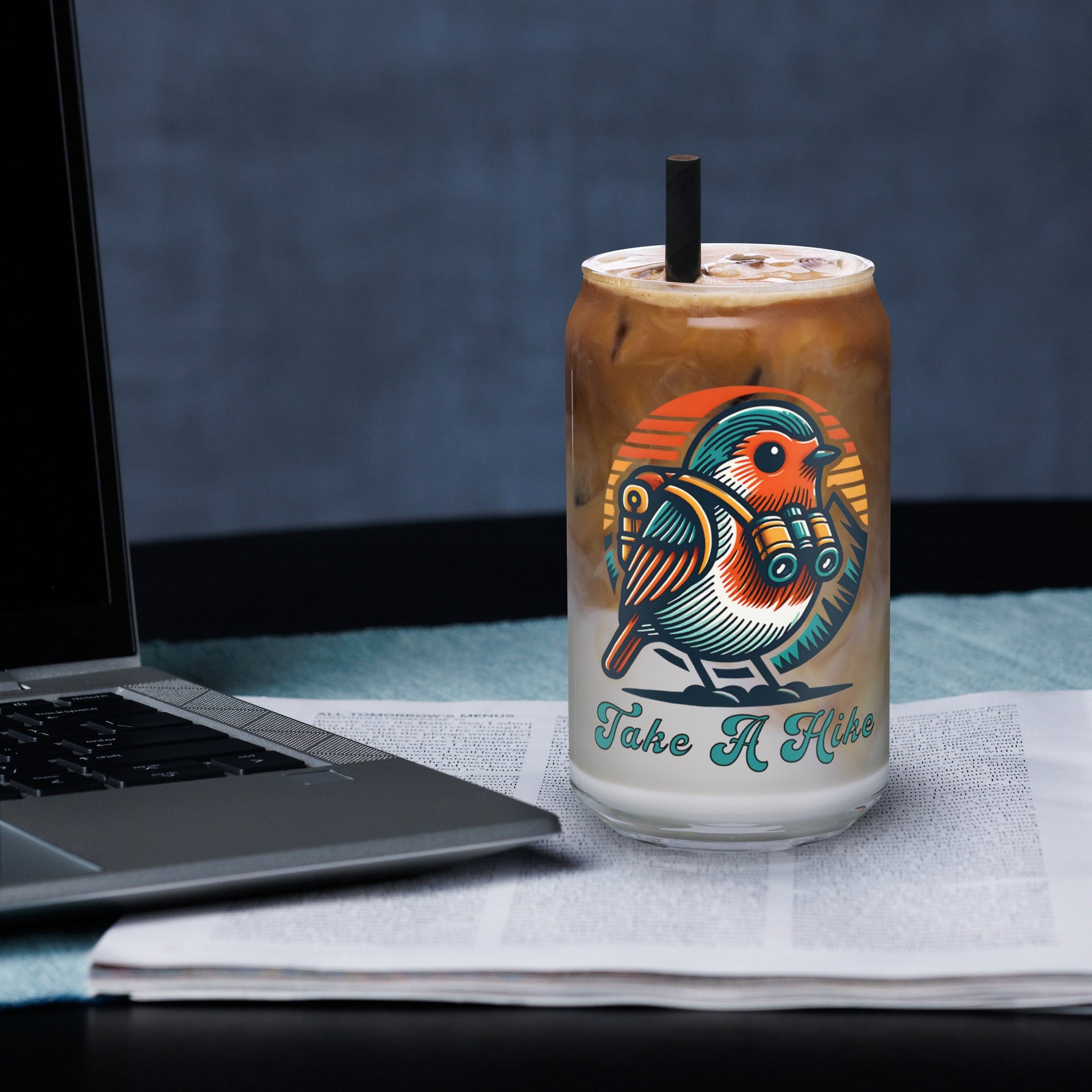 Bird Take A Hike Can - Shaped Glass - Can - Shaped Glass - Discovery Co.