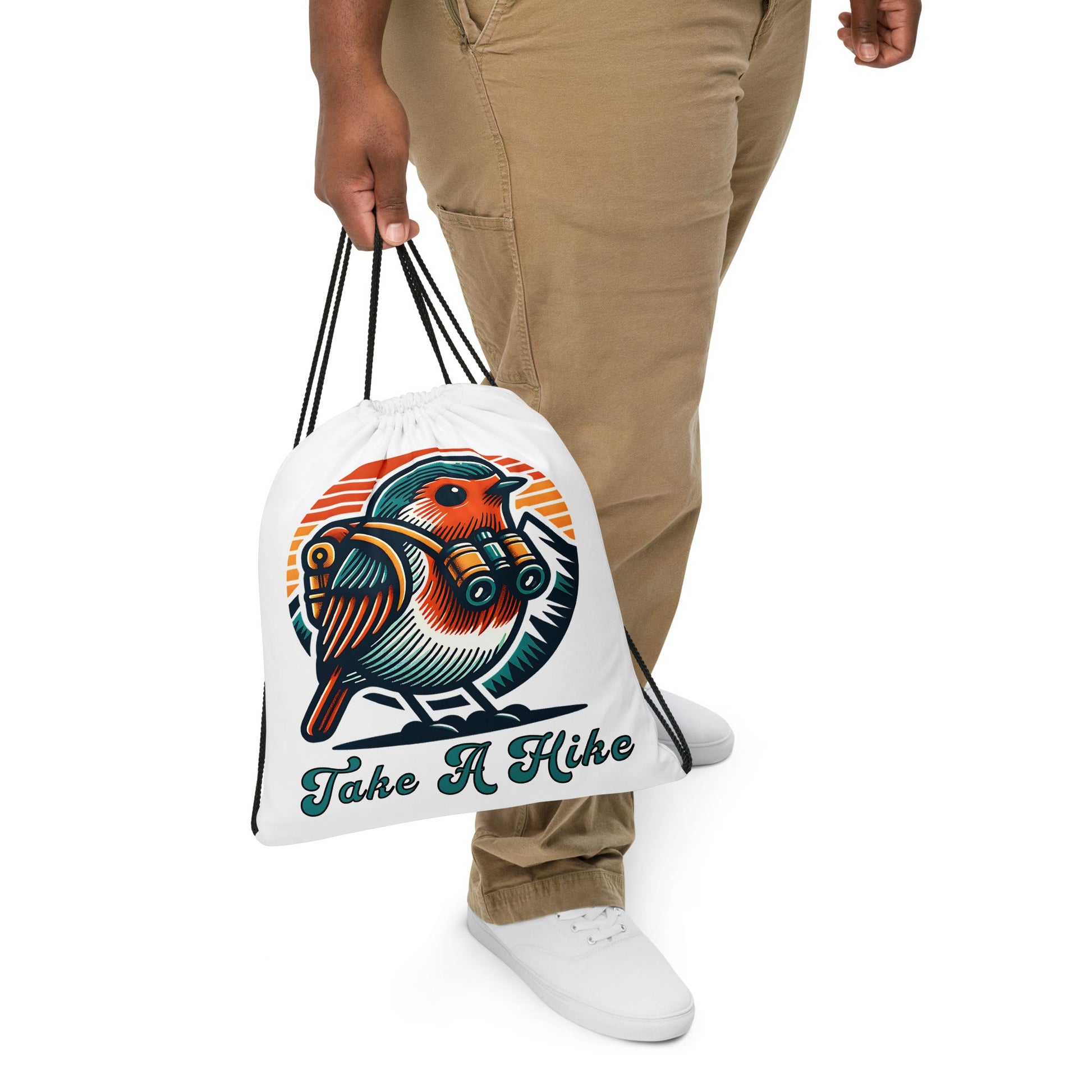 Bird Take A Hike Drawstring Bag - Drawstring Bag - Discovery Co.