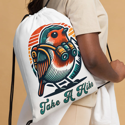 Bird Take A Hike Drawstring Bag - Drawstring Bag - Discovery Co.
