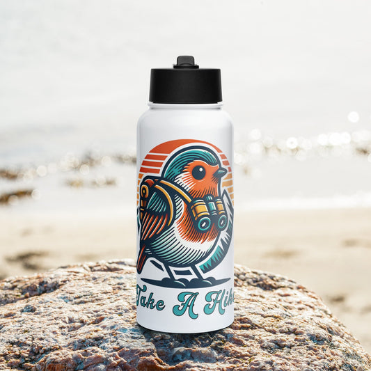 Bird Take A Hike Stainless Steel Water Bottle With Straw Lid - Stainless Steel Water Bottle With Straw Lid - Discovery Co.