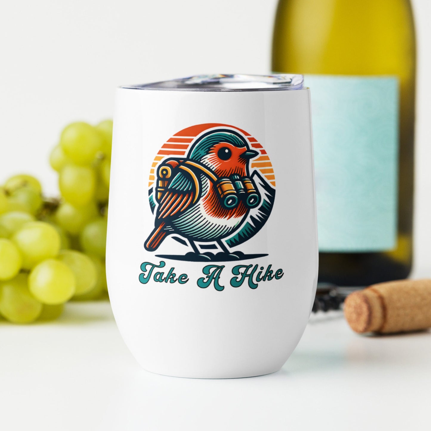 Bird Take A Hike Stainless Steel Wine Tumbler - Steel Tumbler - Discovery Co.