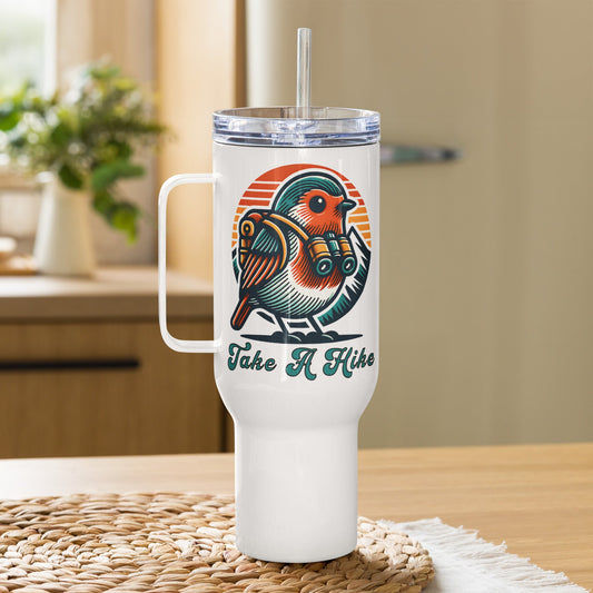 Bird Take A Hike Travel Mug With Handle (25 oz and 40 oz) - Travel Mug - Discovery Co.