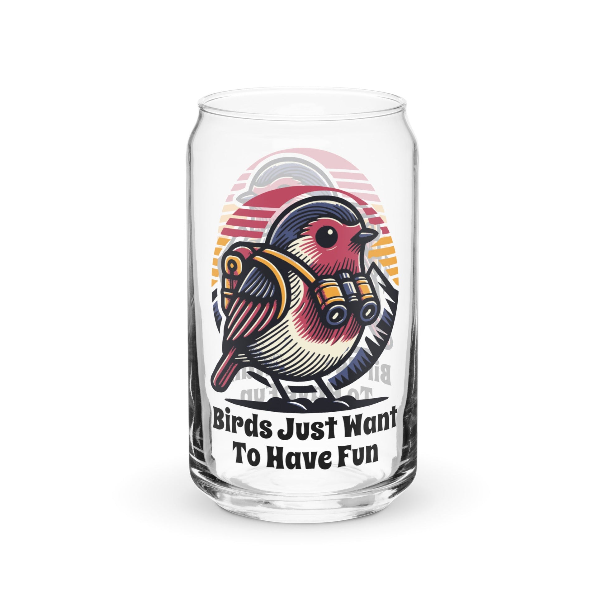 Birds Just Want To Have Fun Can - Shaped Glass - Can - Shaped Glass - Discovery Co.