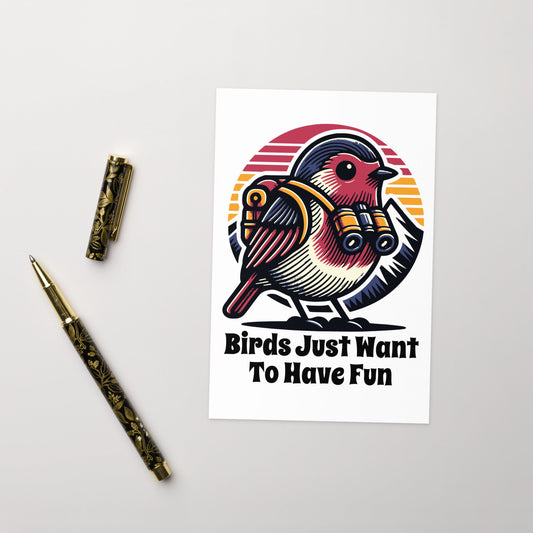 Birds Just Want To Have Fun Greeting Card - Greeting Card - Discovery Co.