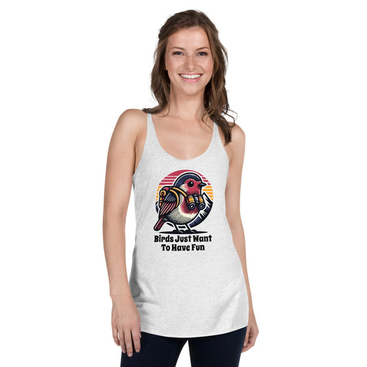Birds Just Want To Have Fun Women's Racerback Tank - Women's Shirts - Discovery Co.