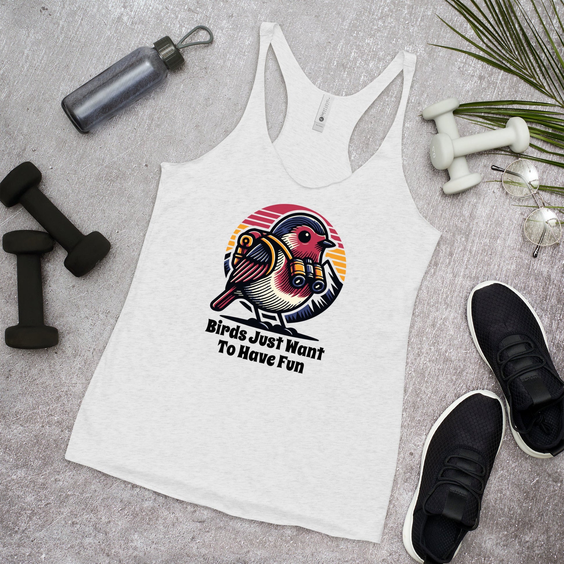 Birds Just Want To Have Fun Women's Racerback Tank - Women's Shirts - Discovery Co.