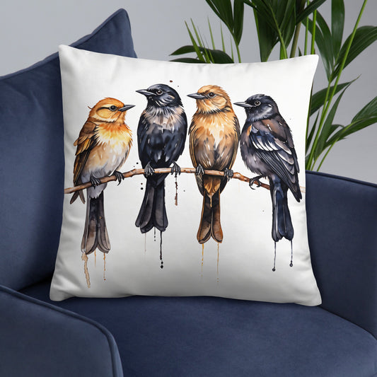 Birds Watercolor Art Basic Pillow - Pillows - Discovery Co.