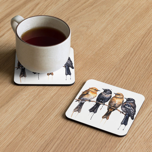 Birds Watercolor Art Cork-back Coaster - Coasters - Discovery Co.