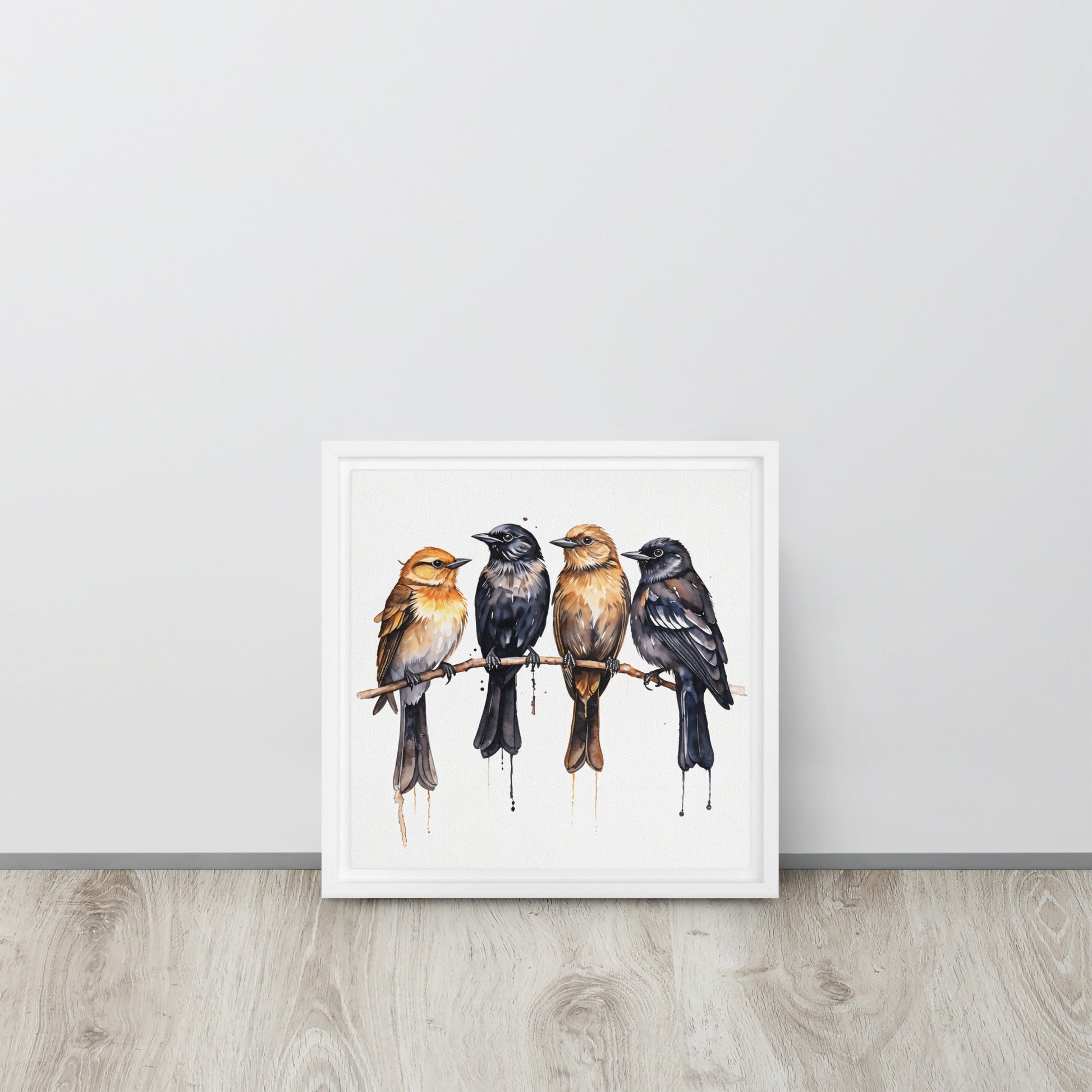 Birds Watercolor Art Framed Canvas - Canvas Prints - Discovery Co.