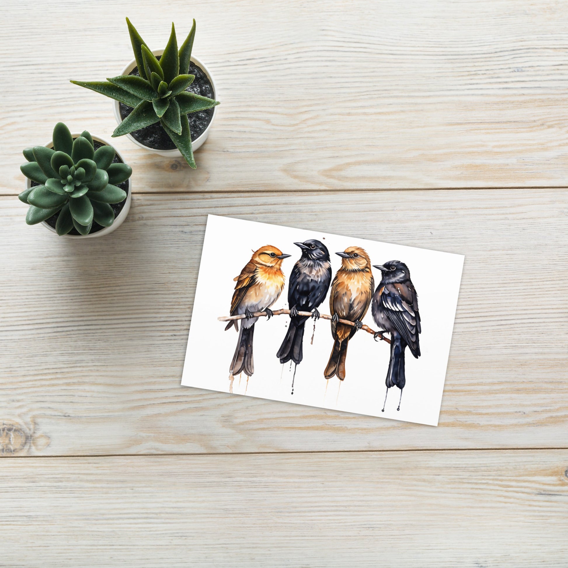Birds Watercolor Art Greeting Card - Greeting Card - Discovery Co.