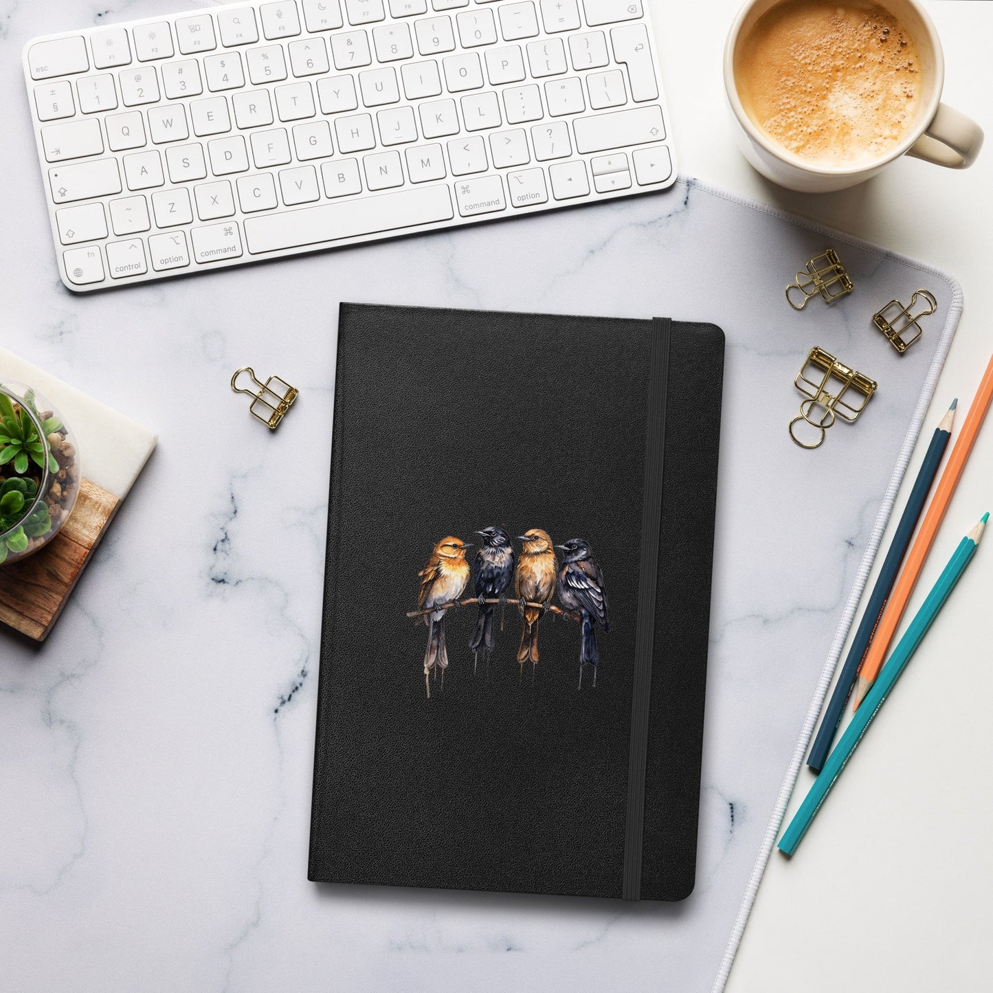 Birds Watercolor Art Hardcover Bound Notebook - Hardcover Bound Notebooks - Discovery Co.
