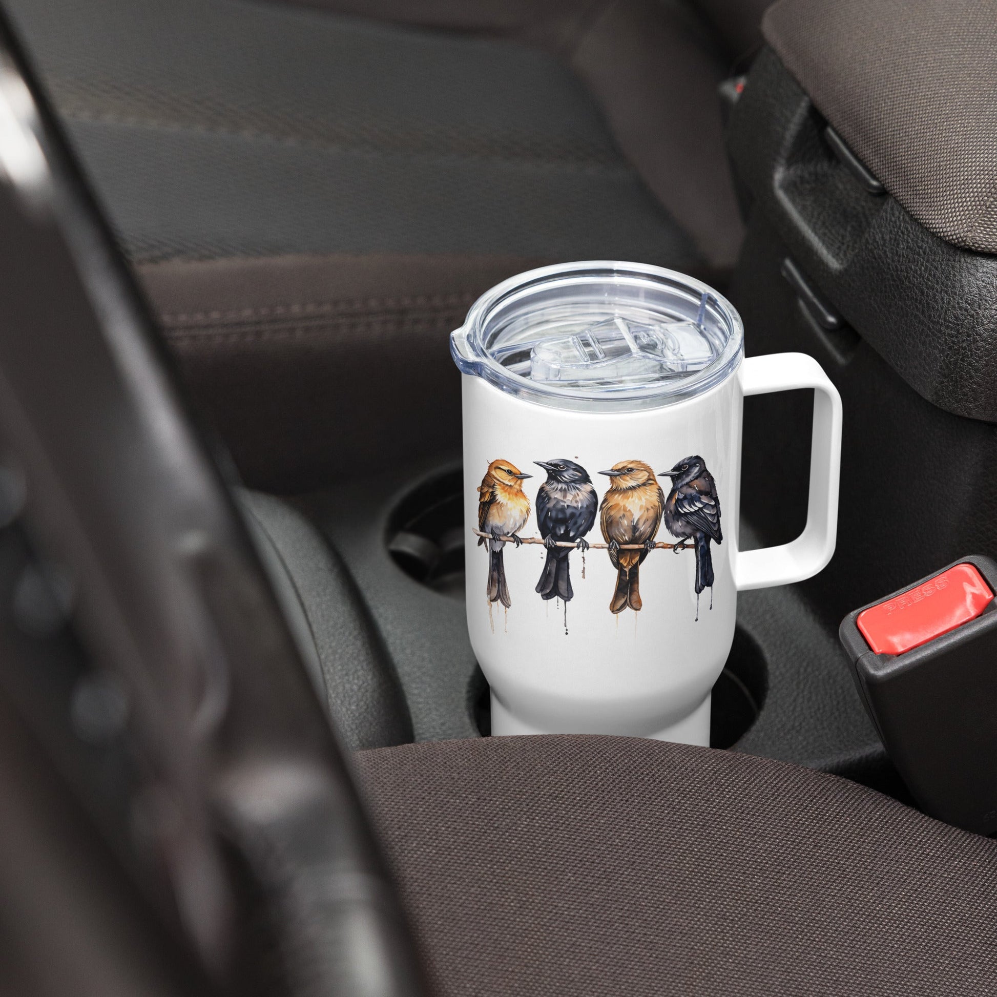 Birds Watercolor Art Stainless Steel Travel Mug (25 oz and 40 oz) - Travel Mug - Discovery Co.