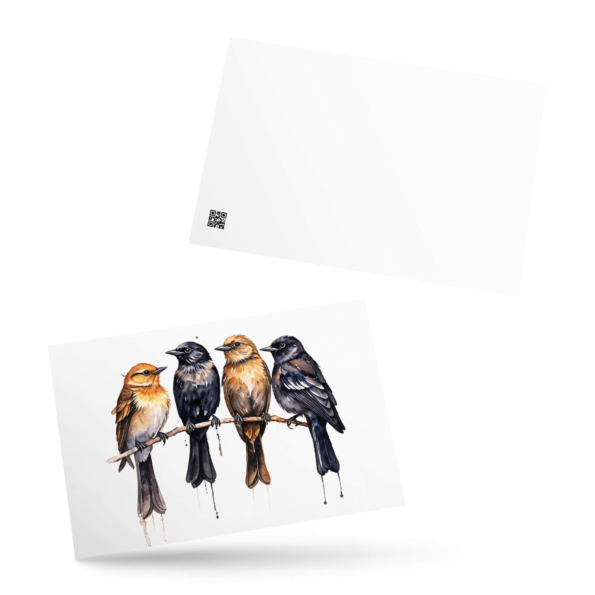 Birds Watercolor Art Standard Postcard - Post Cards - Discovery Co.
