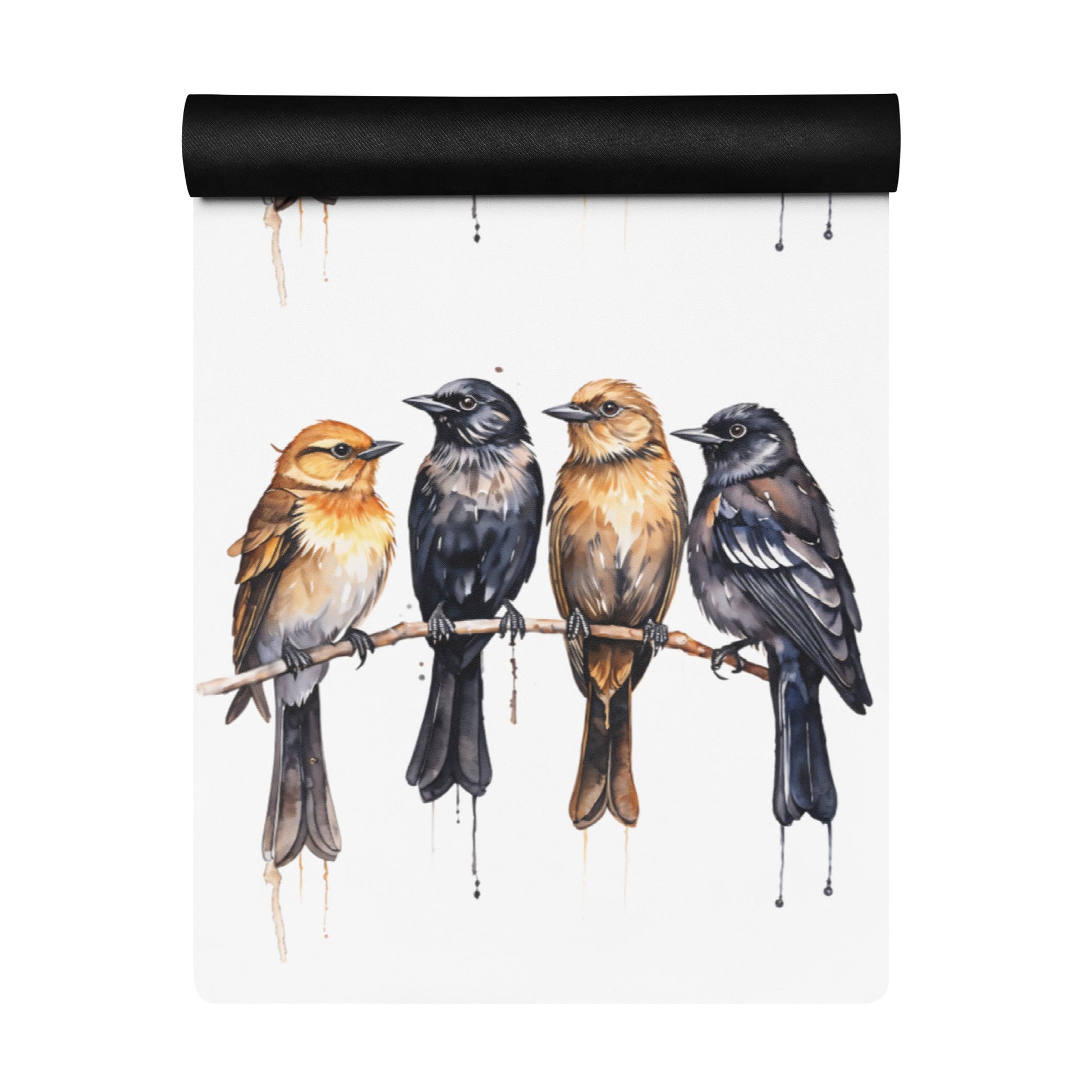 Birds Watercolor Art Yoga Mat - Yoga Mat - Discovery Co.