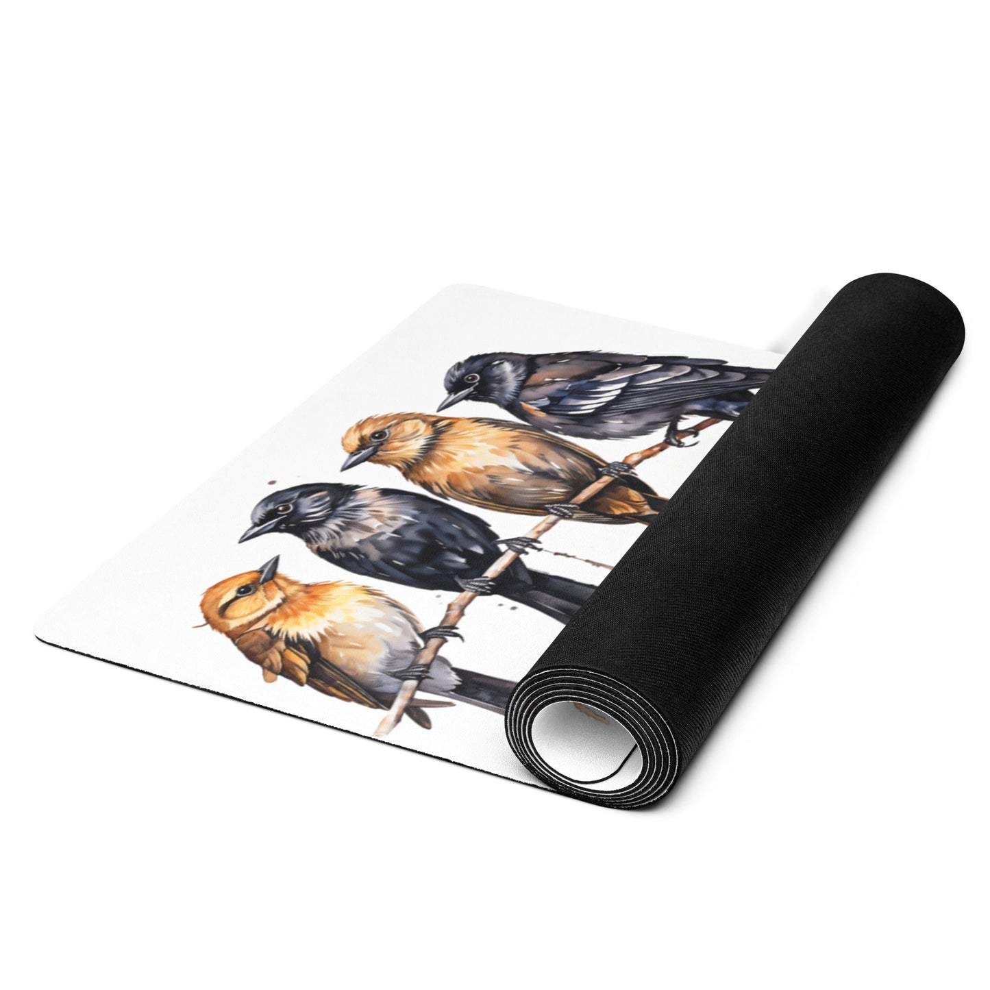 Birds Watercolor Art Yoga Mat - Yoga Mat - Discovery Co.