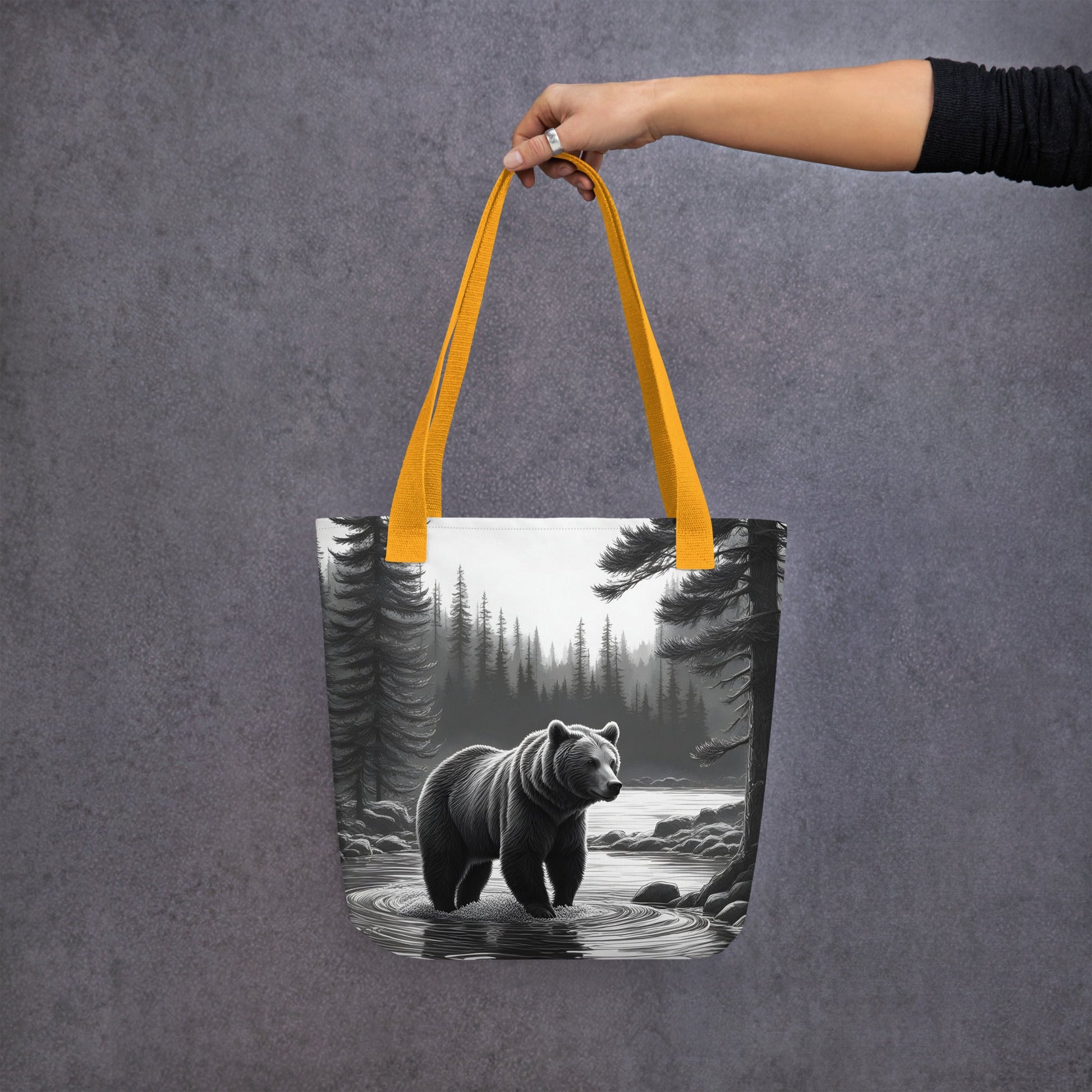 Black And White Bear II Tote Bag - Tote Bags - Discovery Co.