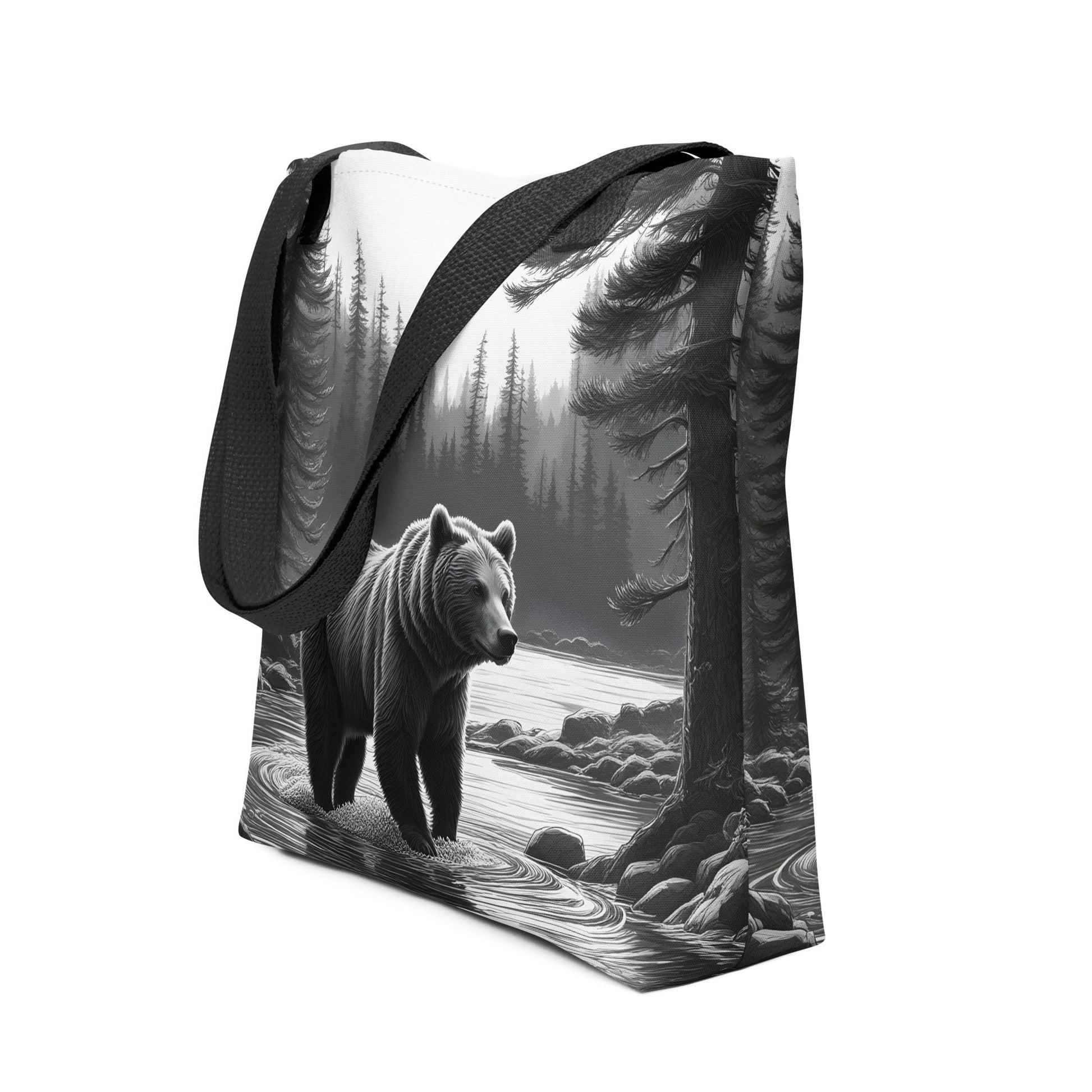 Black And White Bear II Tote Bag - Tote Bags - Discovery Co.