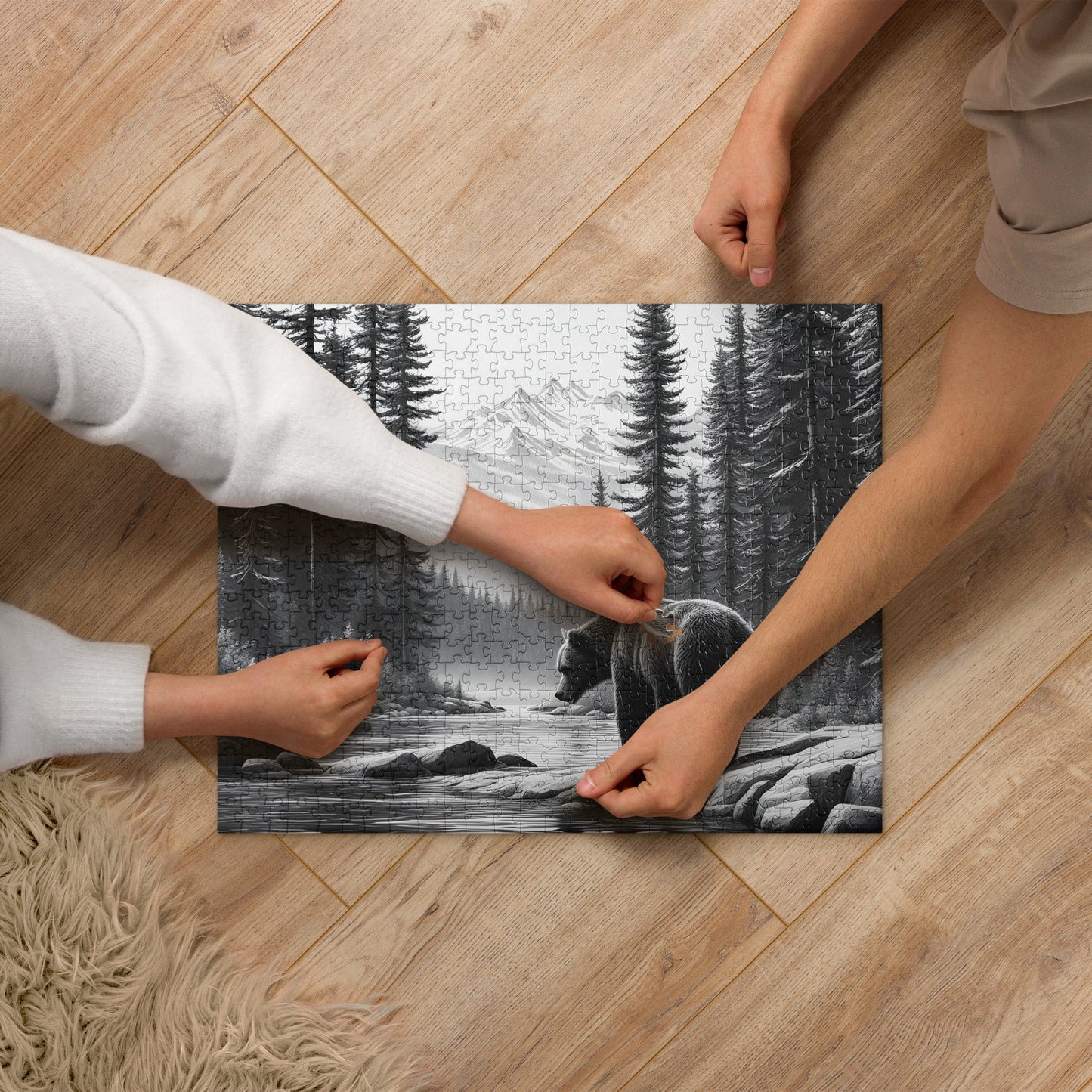 Black And White Bear Jigsaw Puzzle - Puzzle - Discovery Co.