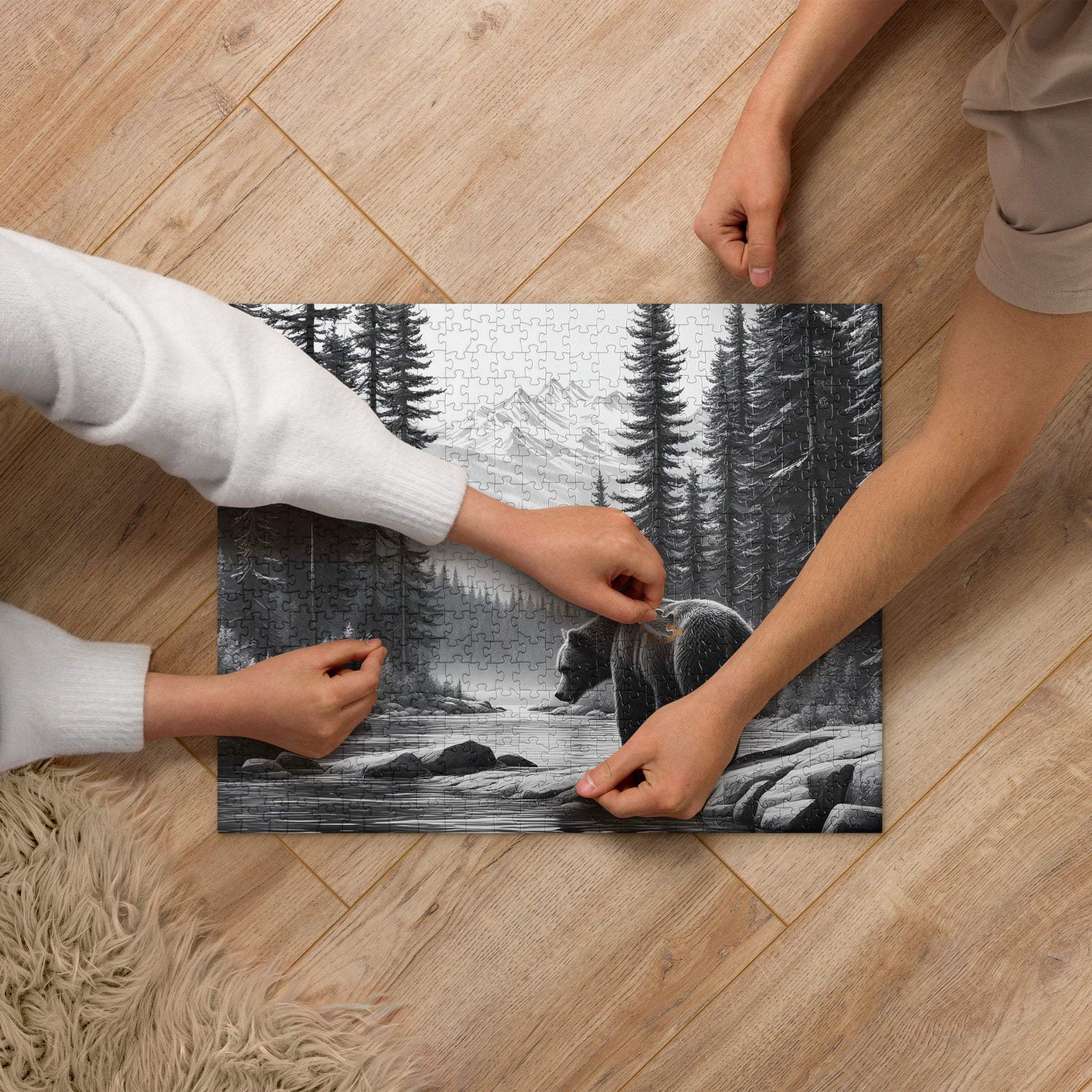 Black And White Bear Jigsaw Puzzle - Puzzle - Discovery Co.