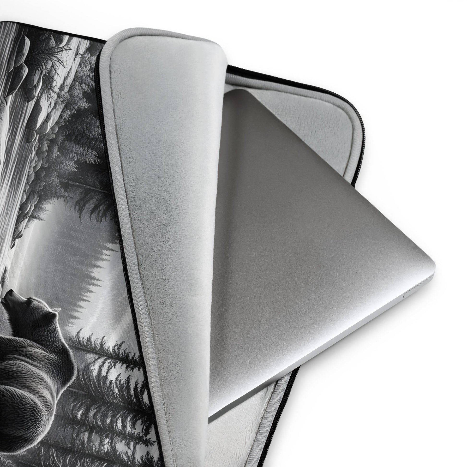 Black And White Bear Laptop Sleeve - Laptop Cases - Discovery Co.
