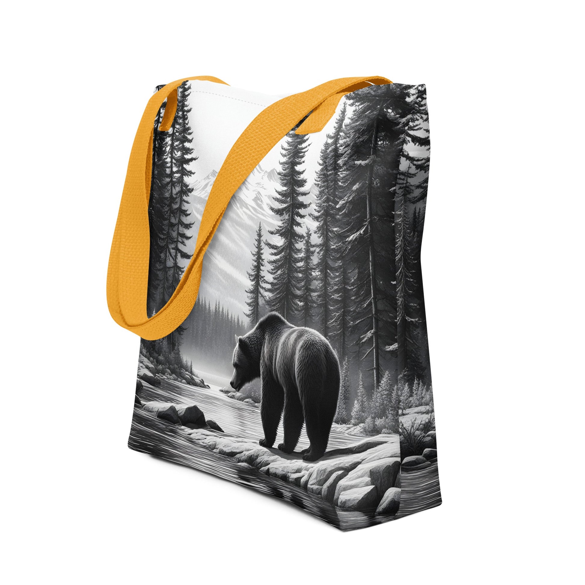 Black And White Bear Tote Bag - Tote Bags - Discovery Co.