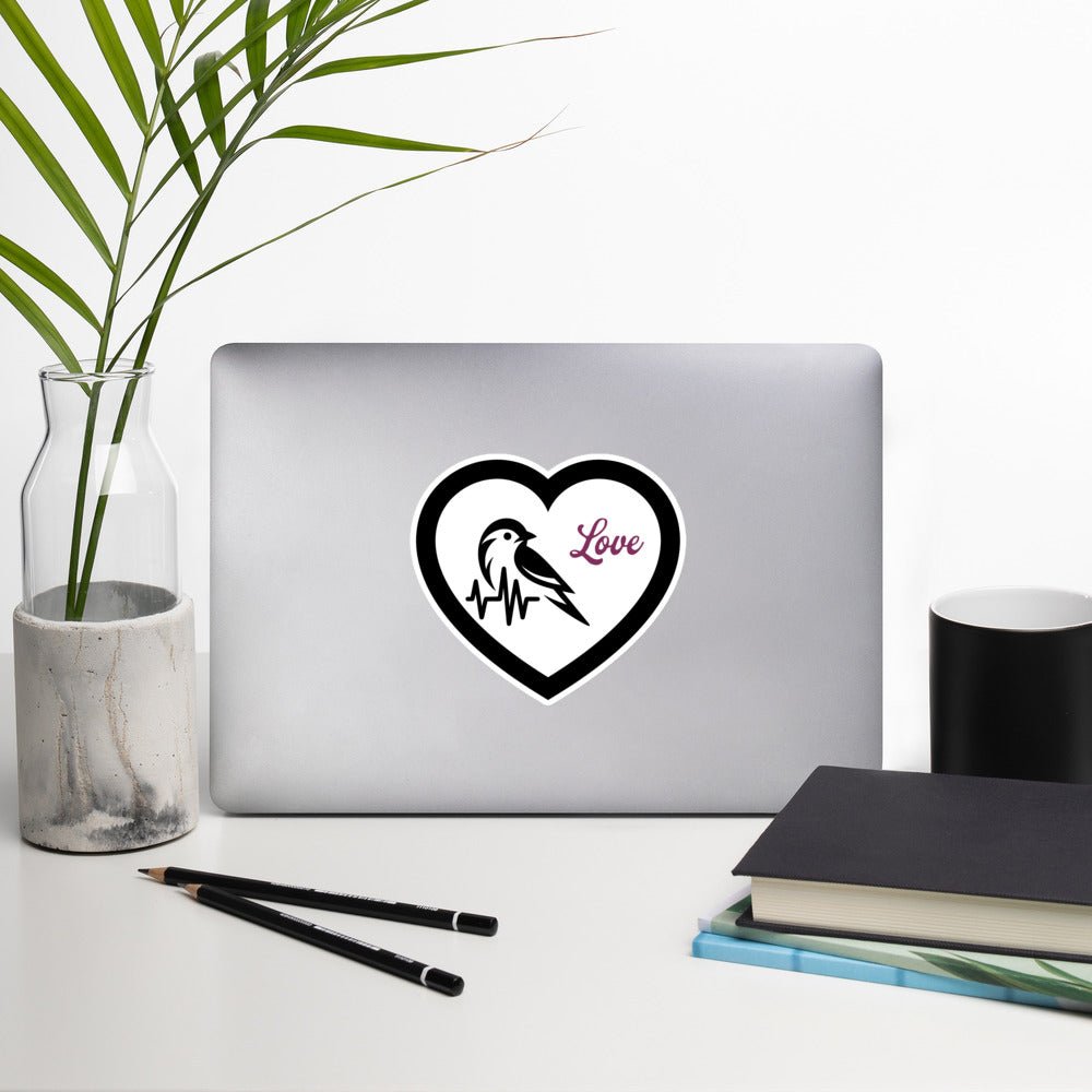 Black Bird Heartbeat II Bubble - Free Stickers - Stickers - Discovery Co.