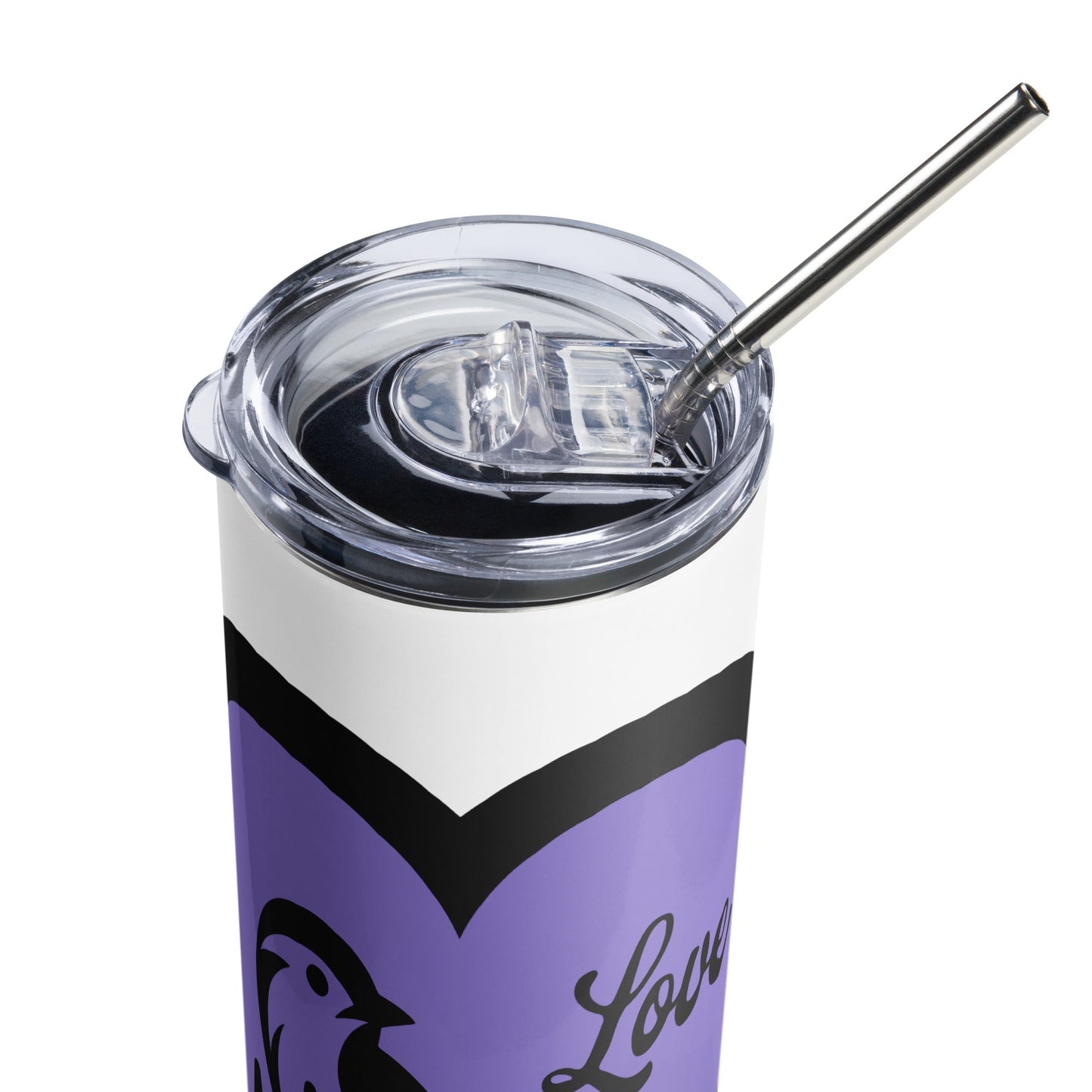 Black Bird Heartbeat II Stainless Steel Tumbler - Steel Tumbler - Discovery Co.