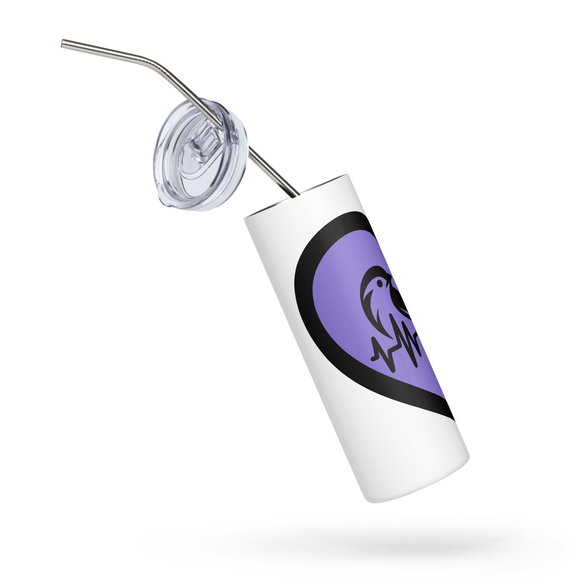 Black Bird Heartbeat II Stainless Steel Tumbler - Steel Tumbler - Discovery Co.