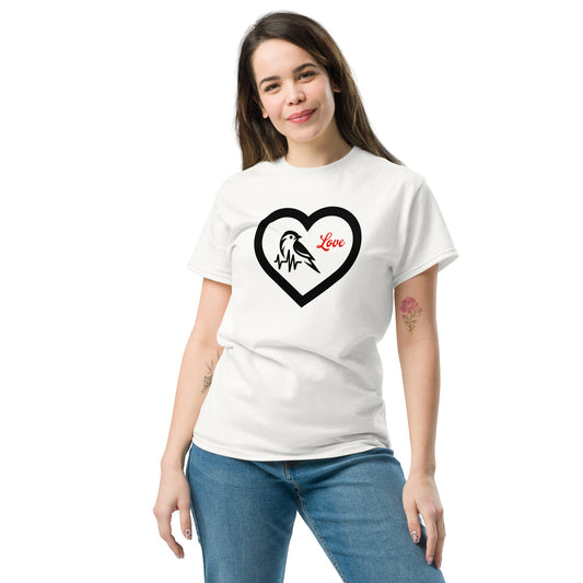 Black Bird Heartbeat Women's (Unisex) Classic Tee - Women's Shirts - Discovery Co.