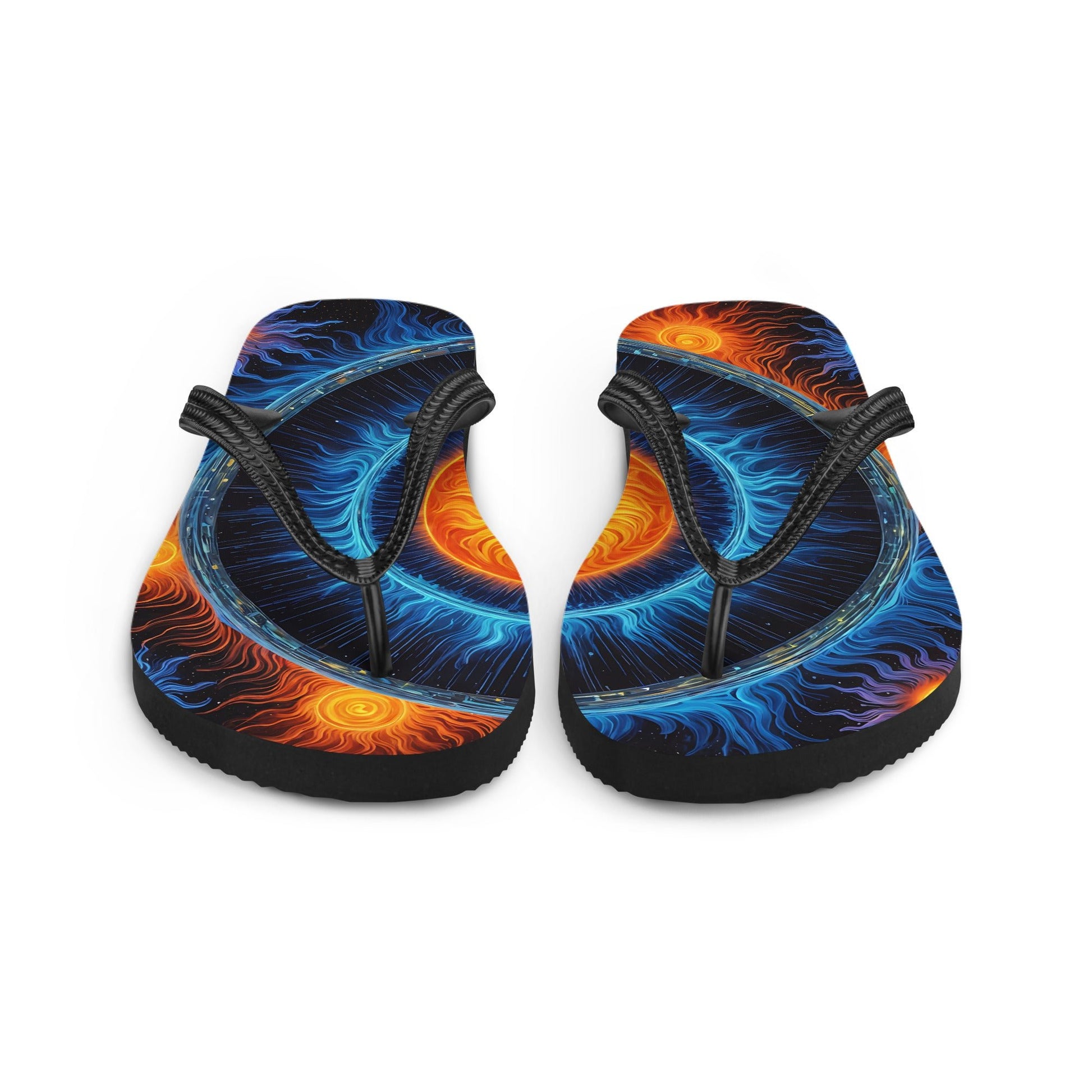 Blue and Orange Sun Flip - Flops - Footwear - Discovery Co.
