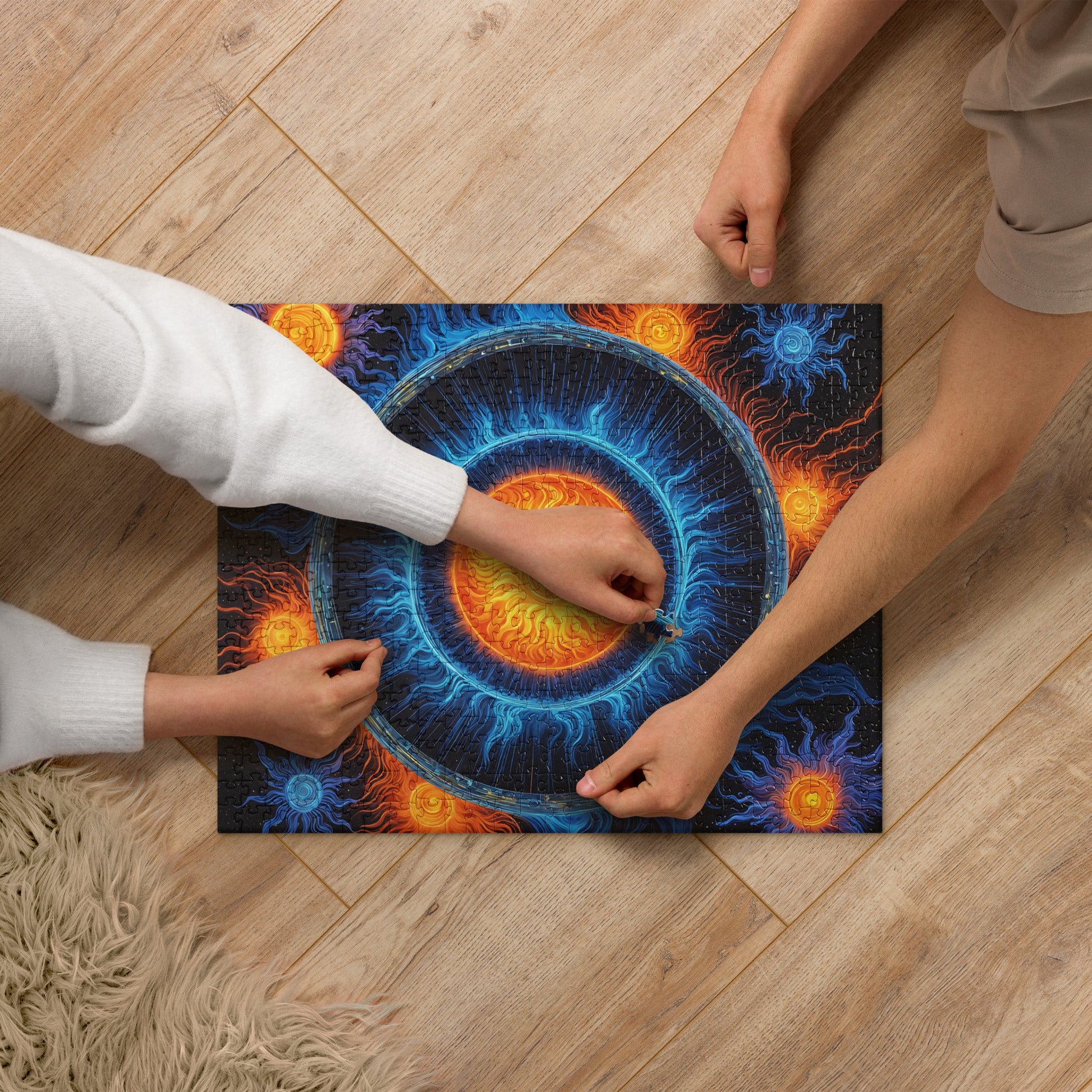Blue And Orange Sun Jigsaw Puzzle - Puzzle - Discovery Co.