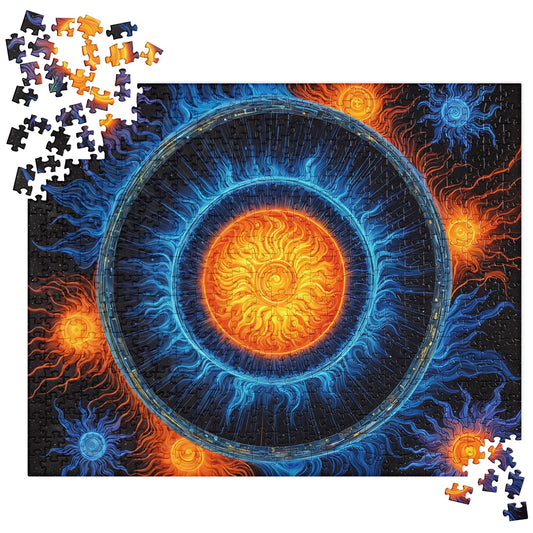 Blue And Orange Sun Jigsaw Puzzle - Puzzle - Discovery Co.
