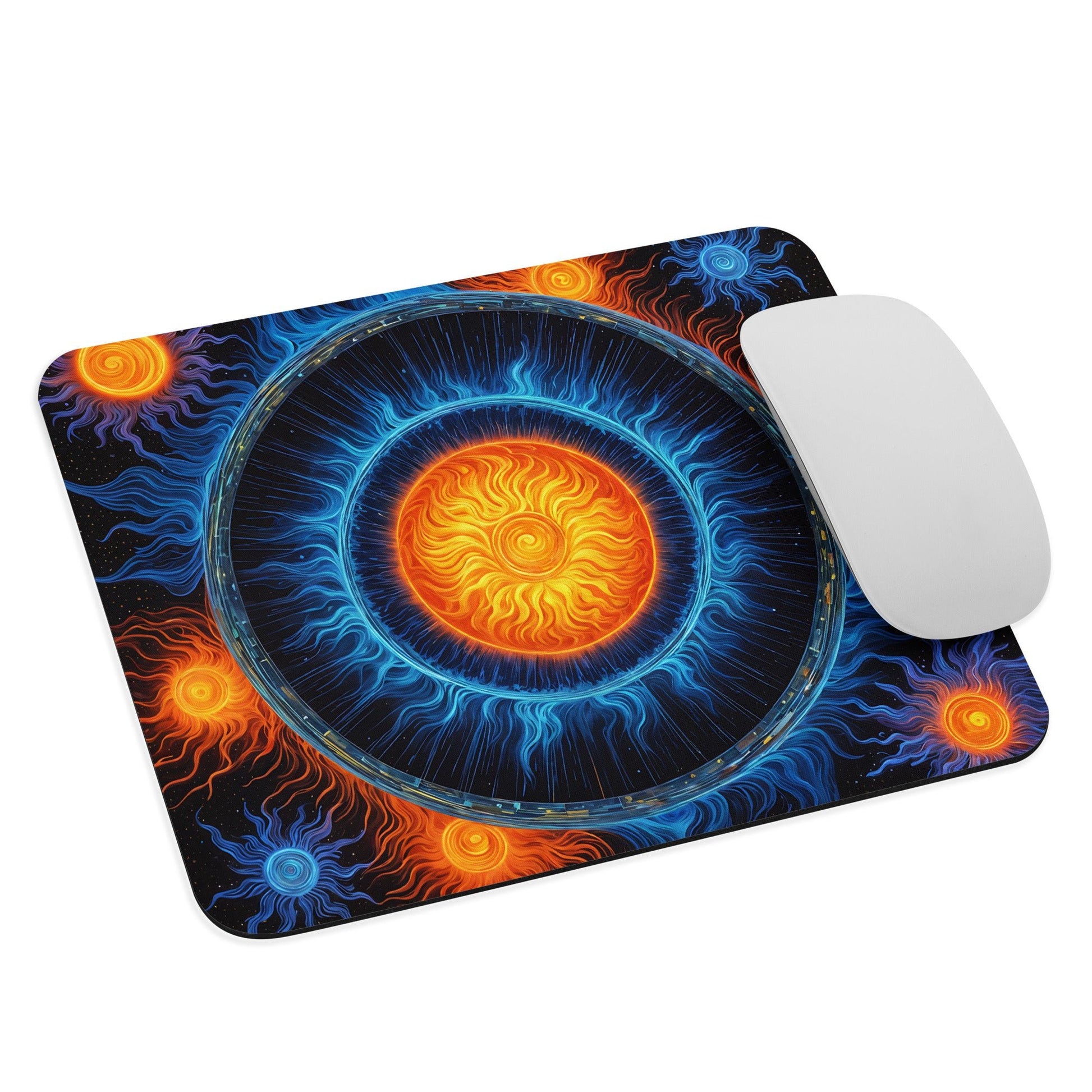 Blue and Orange Sun Mouse Pad - Mouse Pads - Discovery Co.