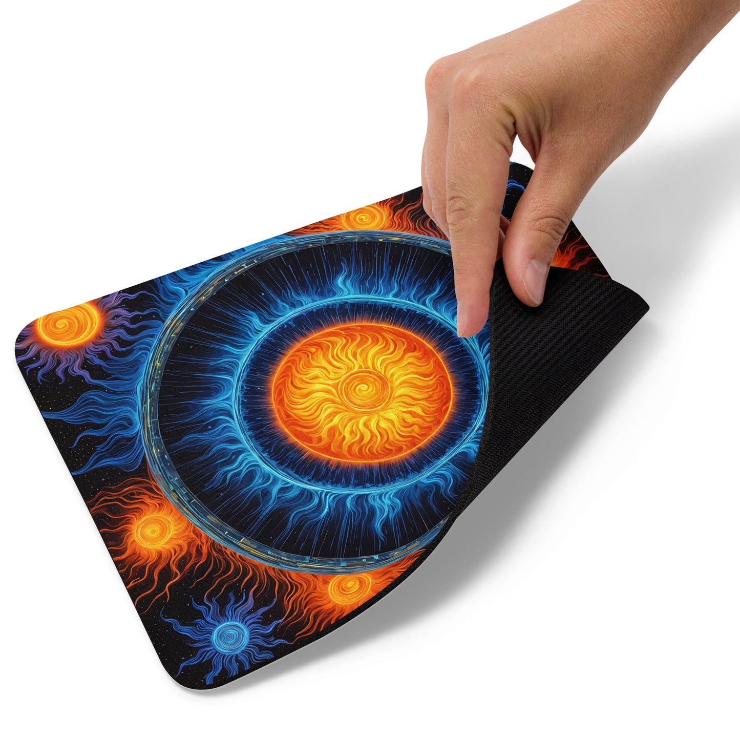 Blue and Orange Sun Mouse Pad - Mouse Pads - Discovery Co.