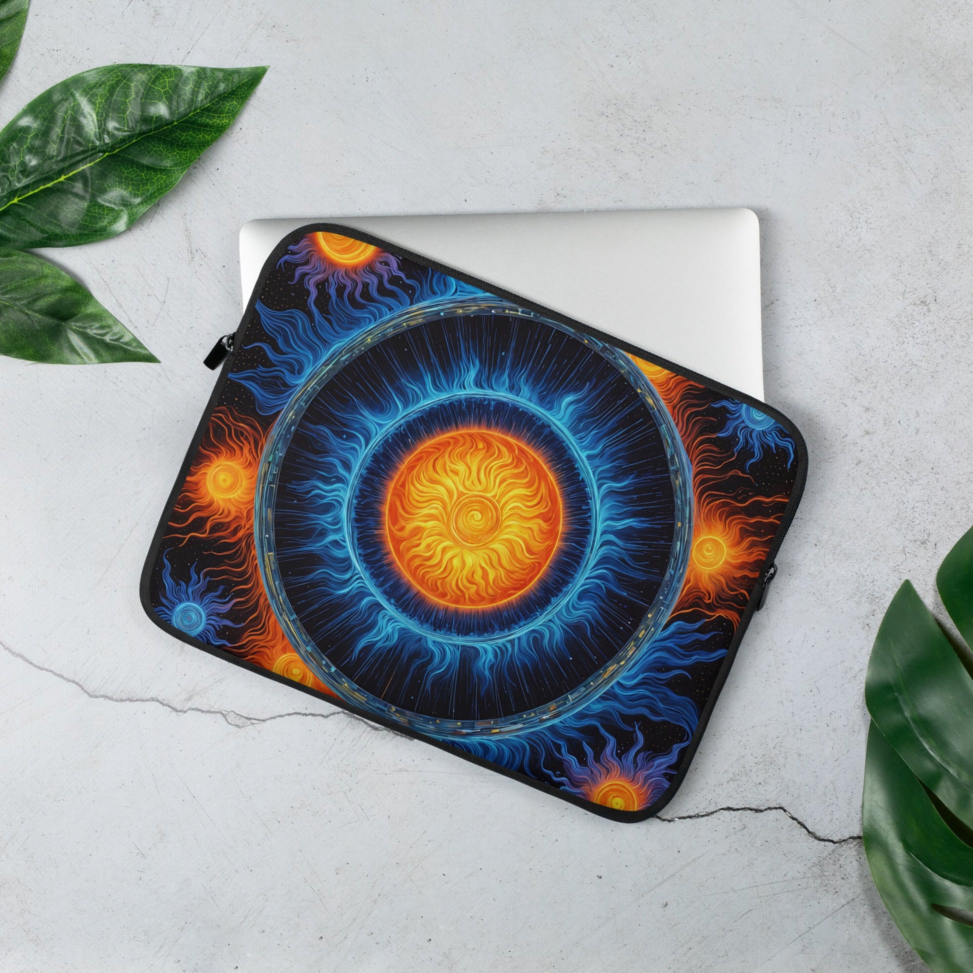 Blue And Orange Suns Laptop Sleeve - Laptop Cases - Discovery Co.