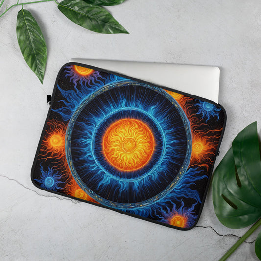 Blue And Orange Suns Laptop Sleeve - Laptop Cases - Discovery Co.
