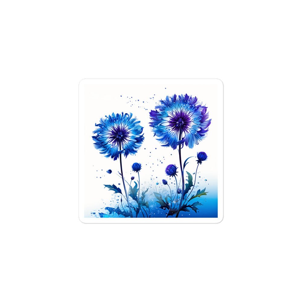 Blue and Purple Flowers Bubble-free Stickers - Stickers - Discovery Co.