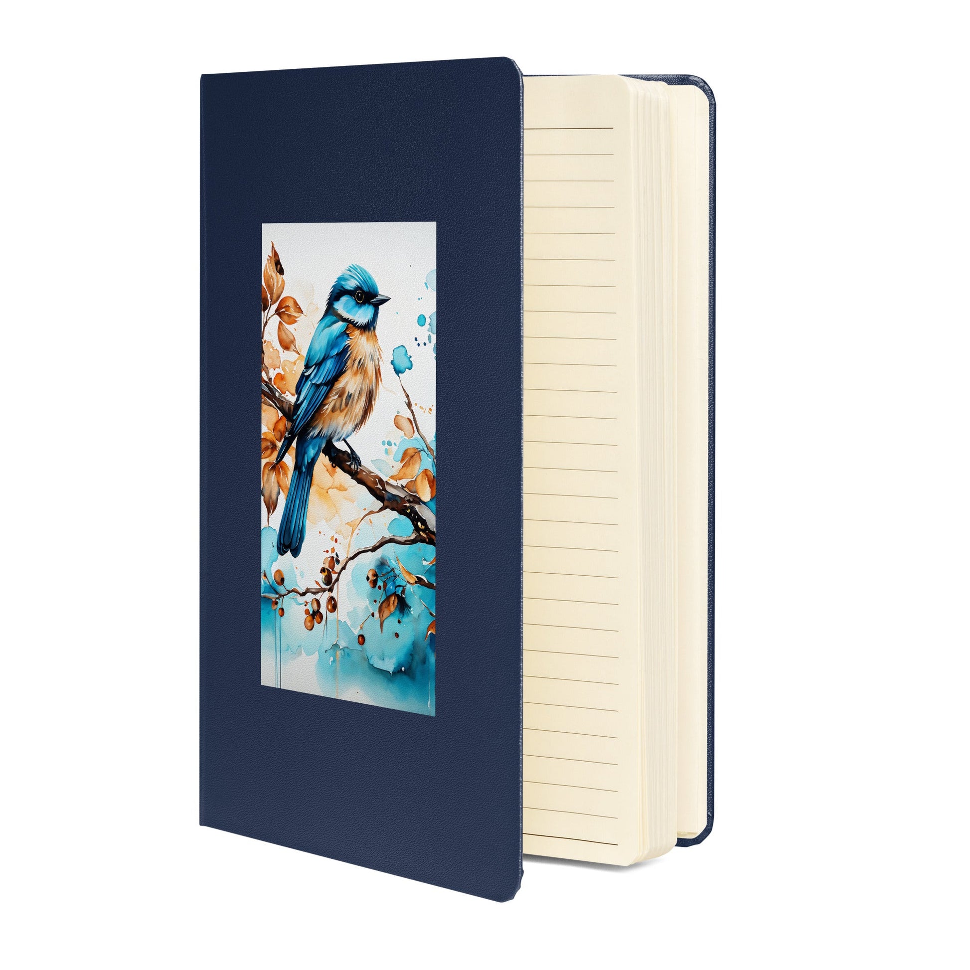 Blue and Tan Bird 2 Hardcover Bound Notebook - Hardcover Bound Notebooks - Discovery Co.